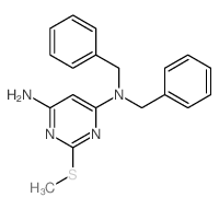 4,6-Pyrimidinediamine,2-(methylthio)-N4,N4-bis(phenylmethyl)- Structure