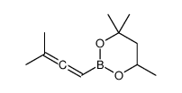 4,4,6-trimethyl-2-(3-methylbuta-1,2-dienyl)-1,3,2-dioxaborinane Structure