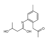 3-hydroxy-N-[5-methyl-2-(2-oxopropyl)phenyl]butanamide Structure
