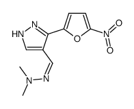 3-(5-nitro-furan-2-yl)-1(2)H-pyrazole-4-carbaldehyde dimethylhydrazone结构式
