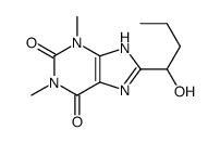 8-(1-hydroxybutyl)-1,3-dimethyl-7H-purine-2,6-dione Structure
