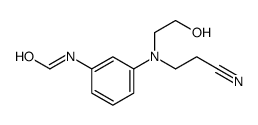 N-[3-[2-cyanoethyl(2-hydroxyethyl)amino]phenyl]formamide Structure