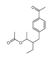 3-[(4-acetylphenyl)methyl]pentan-2-yl acetate结构式