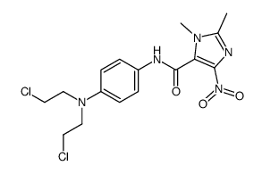 N-[4-[bis(2-chloroethyl)amino]phenyl]-2,3-dimethyl-5-nitroimidazole-4-carboxamide结构式