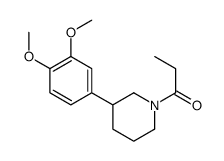1-[3-(3,4-dimethoxyphenyl)piperidin-1-yl]propan-1-one结构式