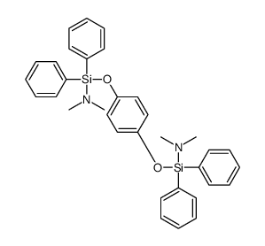 N-[[4-[dimethylamino(diphenyl)silyl]oxyphenoxy]-diphenylsilyl]-N-methylmethanamine Structure