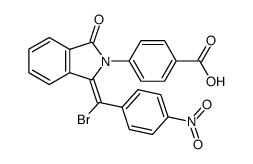 3-(α-Brom-4-nitro-benzyliden)-2-(4-carboxyphenyl)-isoindolin-1-on Structure