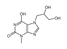7-(2,3-dihydroxypropyl)-3-methylpurine-2,6-dione结构式