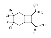 3,4-dibromo-3,4-dichlorobicyclo[4.2.0]octane-7,8-dicarboxylic acid Structure