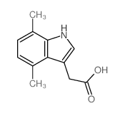 1H-Indole-3-aceticacid, 4,7-dimethyl-结构式
