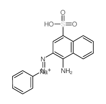 4-amino-3-phenyldiazenyl-naphthalene-1-sulfonic acid结构式