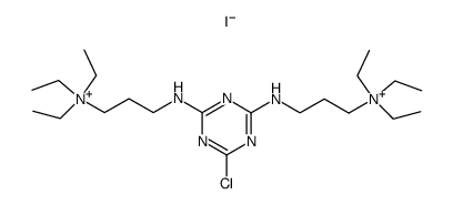 6-chloro-N2,N4-bis-(3-triethylammonio-propyl)-[1,3,5]triazine-2,4-diyldiamine, diiodide结构式