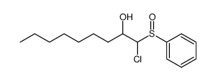 1-benzenesulfinyl-1-chloro-nonan-2-ol结构式