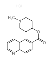 6-Quinolinecarboxylicacid, 1-methyl-4-piperidinyl ester, hydrochloride (1:1) Structure