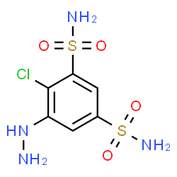 4-Chloro-5-hydrazino-1,3-benzenedisulfonamide结构式