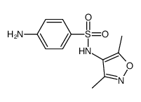 4-amino-N-(3,5-dimethyl-1,2-oxazol-4-yl)benzenesulfonamide结构式