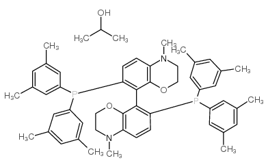 (S)-7,7'-双[二(3,5-二甲苯基)膦基]-3,3',4,4'-四氢-4,4'-二甲基-8,8'-二(2H-1,4-苯并恶嗪)结构式