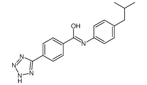 N-[4-(2-methylpropyl)phenyl]-4-(2H-tetrazol-5-yl)benzamide Structure