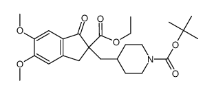 1-t-BOC-[4-((2-ethoxycarbonyl-5,6-dimethoxyindan-1-on)-2-yl)methyl] piperidine Structure