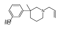 3-(3-methyl-1-prop-2-enylpiperidin-3-yl)phenol,hydrochloride Structure