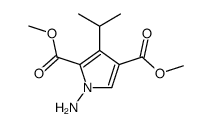 Dimethyl 1-amino-3-isopropyl-1H-pyrrole-2,4-dicarboxylate结构式