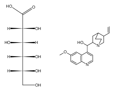 D-gluconic acid, compound with (9S)-6'-methoxycinchonan-9-ol Structure