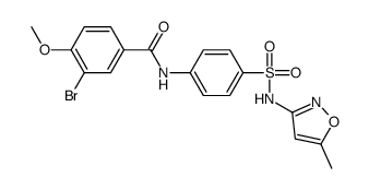 3-bromo-4-methoxy-N-[4-[(5-methyl-1,2-oxazol-3-yl)sulfamoyl]phenyl]benzamide结构式