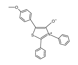 5-(4-methoxy-phenyl)-4-oxo-2,3-diphenyl-4,5-dihydro-thiazolium betaine结构式