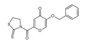 N-(3-benzyloxypyran-4(1H)-one-6-carbonyl)-1,3-thiazolidine-2-thione结构式