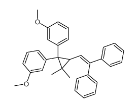 1,1'-[3-(2,2-Diphenylvinyl)-2,2-dimethylcyclopropane-1,1-diyl]bis(3-methoxybenzene) Structure