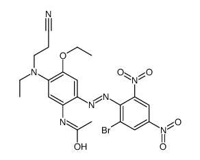 N-[2-[(2-Bromo-4,6-dinitrophenyl)azo]-5-[(2-cyanoethyl)ethylamino]-4-ethoxyphenyl]acetamide structure