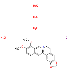 Berberine chloride tetrahydrate结构式