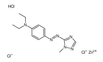 hydrogen trichlorozincate(1-), compound with N,N-diethyl-4-[(1-methyl-1H-1,2,4-triazol-5-yl)azo]aniline (1:1) Structure