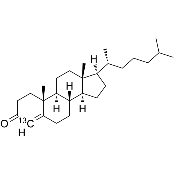 4-胆甾烯-3-酮-13C结构式