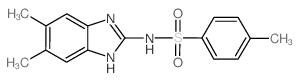 Benzenesulfonamide, N-(5,6-dimethyl-1H-benzimidazol-2-yl)-4-methyl- (en) Structure