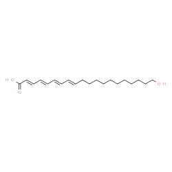 (2E,4E,6E,8E)-20-hydroxyicosa-2,4,6,8-tetraenoic acid structure