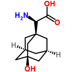 (2S)-Amino(3-hydroxyadamantan-1-yl)acetic acid structure