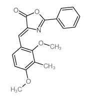 5(4H)-Oxazolone,4-[(2,4-dimethoxy-3-methylphenyl)methylene]-2-phenyl-结构式