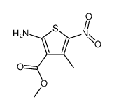methyl 2-amino-4-methyl-5-nitrothiophene-3-carboxylate结构式