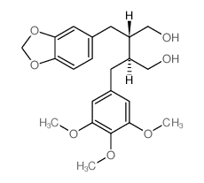 (2S,3S)-2-(benzo[1,3]dioxol-5-ylmethyl)-3-[(3,4,5-trimethoxyphenyl)methyl]butane-1,4-diol结构式