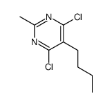 5-butyl-4,6-dichloro-2-methyl-pyrimidine结构式