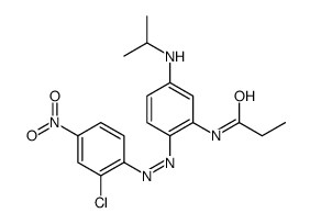 N-[2-[(2-Chloro-4-nitrophenyl)azo]-5-[(1-methylethyl)amino]phenyl]propanamide结构式