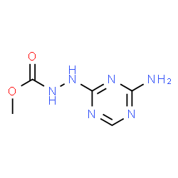 Hydrazinecarboxylic acid,2-(4-amino-1,3,5-triazin-2-yl)-,methyl ester Structure