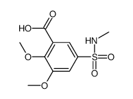 2,3-dimethoxy-5-[(methylamino)sulphonyl]benzoic acid structure