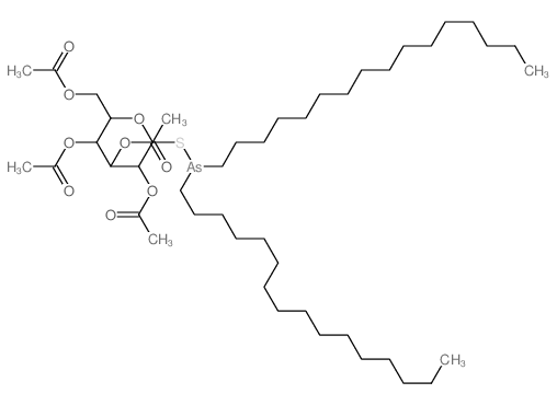 [3,5-diacetyloxy-2-(acetyloxymethyl)-6-dihexadecylarsanylsulfanyl-oxan-4-yl] acetate结构式