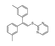 2-[2,2-bis(3-methylphenyl)ethenylsulfanyl]pyrimidine Structure