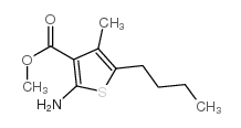 3-Thiophenecarboxylicacid,2-amino-5-butyl-4-methyl-,methylester(9CI)结构式