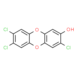 2-hydroxy-3,7,8-trichlorodibenzo-4-dioxin结构式