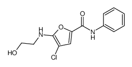 4-chloro-5-(2-hydroxyethylamino)-N-phenylfuran-2-carboxamide Structure