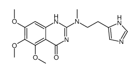 2-{[2-(3H-imidazol-4-yl)-ethyl]-methyl-amino}-5,6,7-trimethoxy-1H-quinazolin-4-one结构式